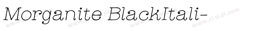 Morganite BlackItali字体转换